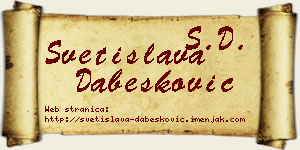Svetislava Dabesković vizit kartica